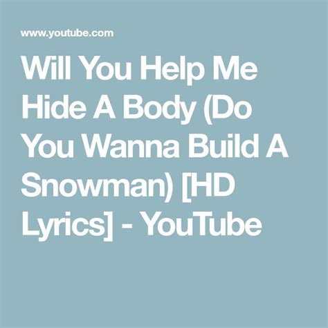 will you help me hide a body lyrics